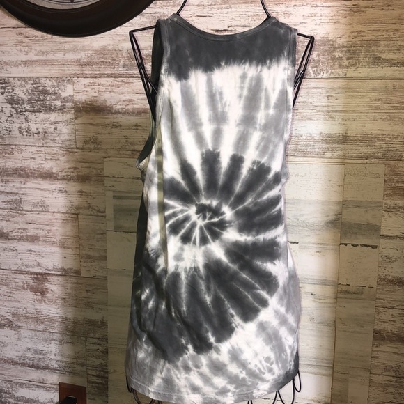 Paperback tie dye tank top gray and white top swirl tie dye size small s… - Picture 4 of 4